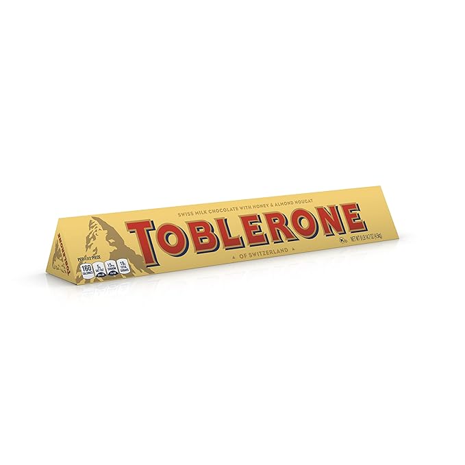 Toblerone Swiss Milk Chocolate Giant Candy Bar with Honey and Almond Nougat 9 lb 14.7 oz