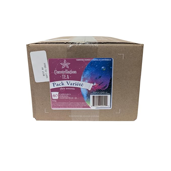 Constellation Tea Assorted Variety Pack Sampler Tea Pods Compatible with K Cup Brewers Including 2.0 40 Count
