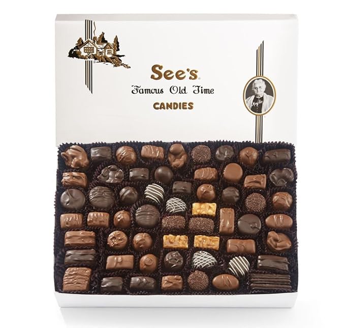 See's Candies Assorted Chocolates (5 Pound (Pack of 1) White Gift Wrap)