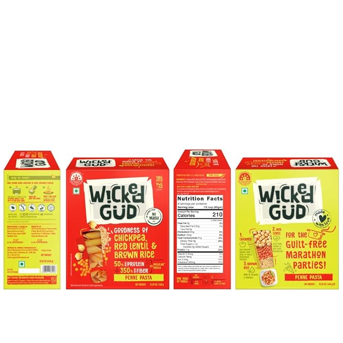 METREY All 5 Pasta Shape Combo (Fusilli Penne Macaroni Amori &amp Rigatoni)