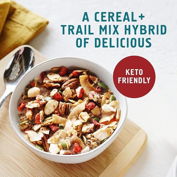 (2 Bags) Seven-Sundays Nut Granola Cereal Rise &amp Shine Strawberry Banana Nut20 Ounce Grain &amp Gluten Free 5g Protein 5g Net Carbs and Keto Friendly