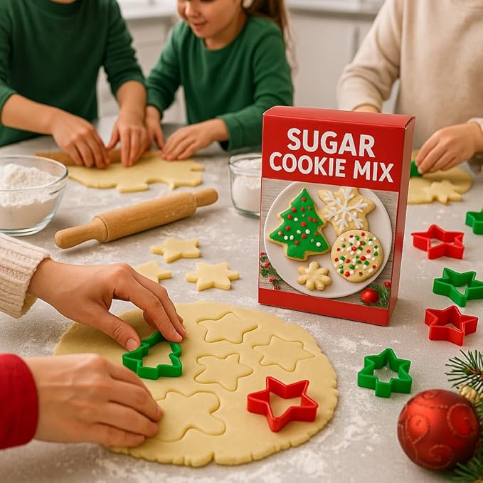 Sugar Cookie Mix 17.5 oz Pack of 5 | Classic Holiday Cookie Dough Base | Easy to Bake for Christmas Parties &amp Decorating Activities. Pakage May Vary