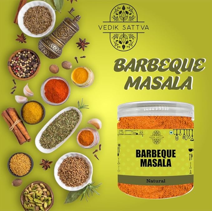 Vedik Sattva Natural Barbeque Masala 2.11 OZ / 60 GM | Pack Of 1 Box
