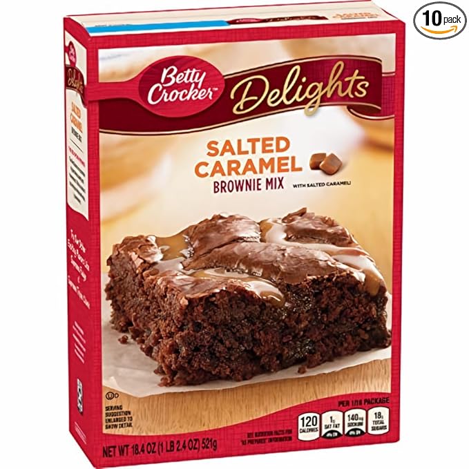 Betty Crocker Salted Caramel Brownie Mix 18.4 oz (Pack of 10)