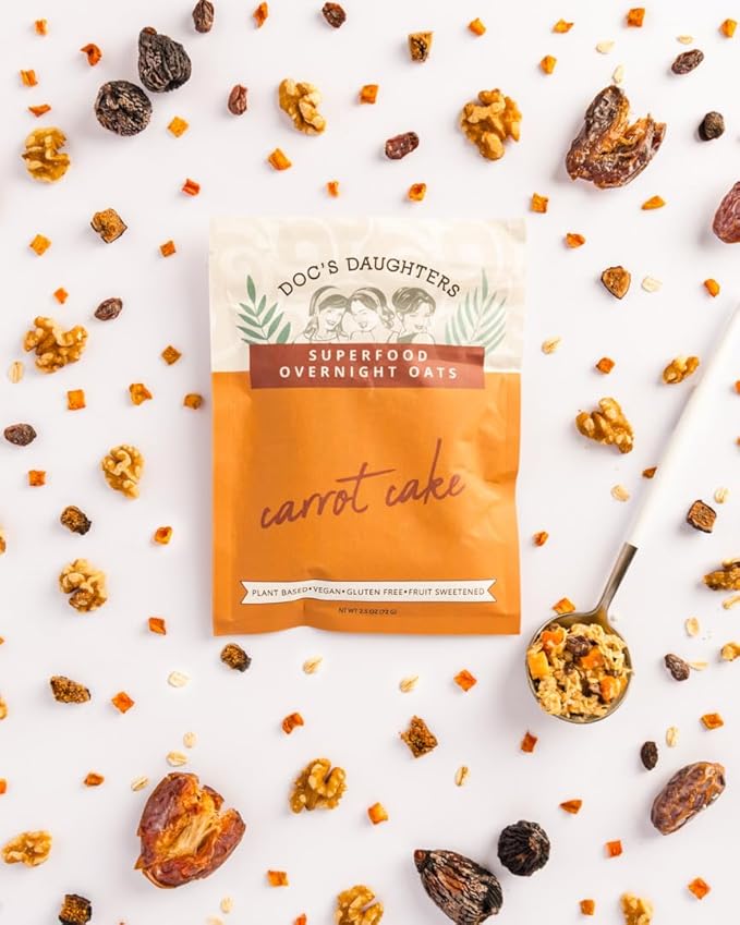 Doc's Daughters Superfood Overnight Oats - Carrot Cake (6 Pack)
