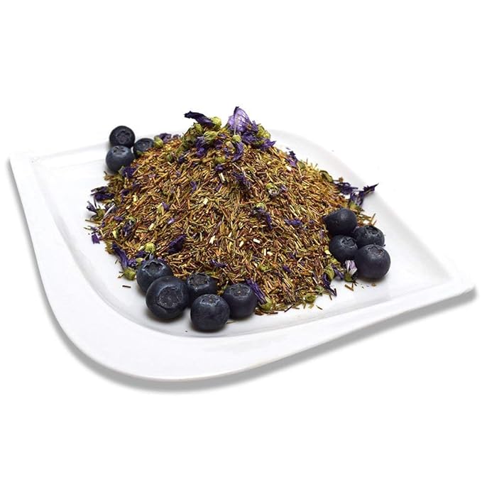 Organic Positively Tea Company Blueberry Bliss Rooibos Tea Loose Leaf 16 Ounce