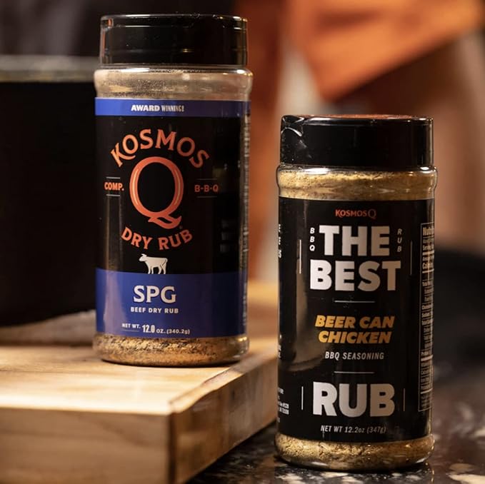 Kosmos Q Smoked Chicken &amp Dumplings Bundle - Gourmet Rubs w/Smoky &amp Spicy BBQ Flavor - Classic Family Recipe with Bold BBQ Kick