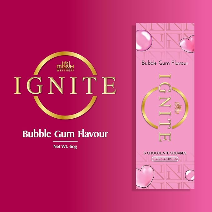 Ignite Bubblegum Chocolate Squares – Premium White Chocolate with Natural Ingredients – Rich Flavor Fusion – Perfect Chocolate for Cravings Gifts &amp Special Moments – Shareable Premium Bar Box of