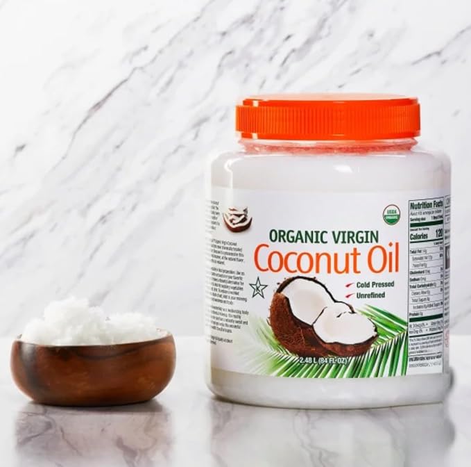 Organic Virgin Coconut Oil 2 Pack (84 fl oz Each) – USDA Organic Cold Pressed Unrefined Chemical-Free Bulk Size