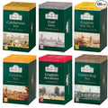 Ahmad Black Tea Classic Variety Pack with English Breakfast English Tea No.1 Darjeeling Ceylon Earl Grey &amp Cardamom Tea 20 Bags Each (Pack of 6)