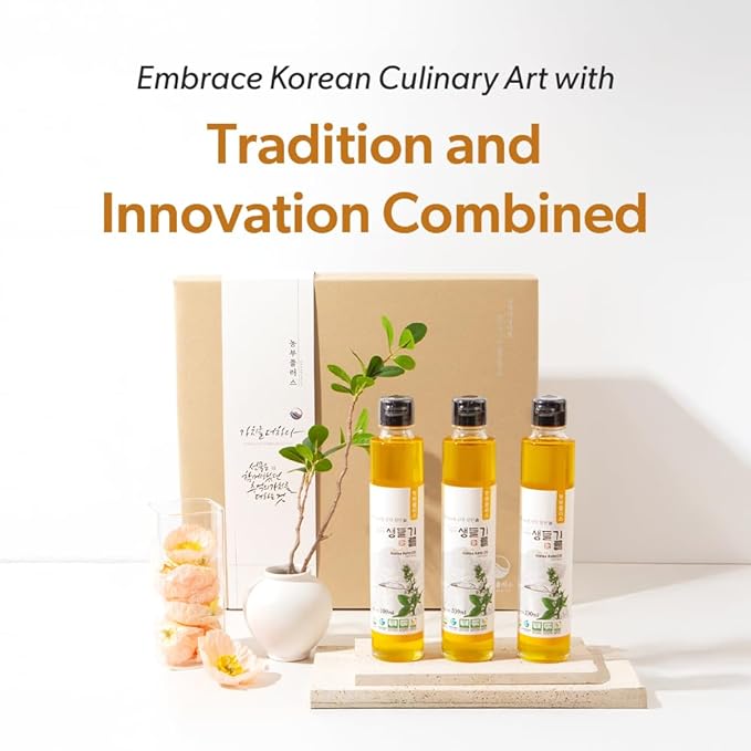 NONGBU PLUS Cold Pressed Raw Perilla Oil 10.14 Fl Oz (300ml) 한국산 저온압착 생들기름 – 100% Pure Perilla Seed Oil Korean-Style Rich &amp Nutty Flavor