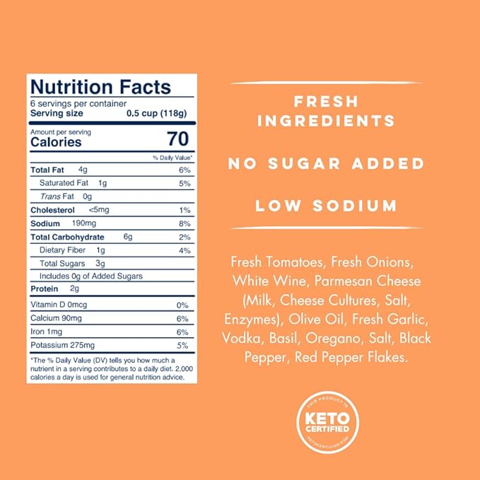 Yo Mama's Foods Keto Pasta Sauces - Pack of (6) - No Sugar Added Gluten Free Preservative Free Paleo Friendly and Made with Whole Non-GMO Tomatoes!