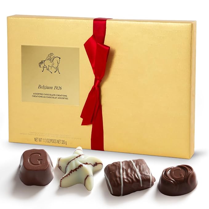 Gourmet Chocolate Gift Box Valentines 27 Chocolates Pack of Premium Belgium Assorted Chocolate Ideal for Easter Gift Basket and Holiday Celebrations 11.3 OZ