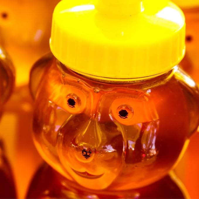 Pure Extra Light Amber Clover Honey Bear - Plastic Dispenser - 12 ounces (2 Pack)