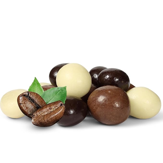 Gourmet Chocolate Covered Espresso Beans Medley by Its Delish 5 Lbs Bulk Bag – Mix of Dark Milk &amp White Chocolate Covered Roasted Coffee Beans | Chocolate Candy Snack | Kosher Dairy