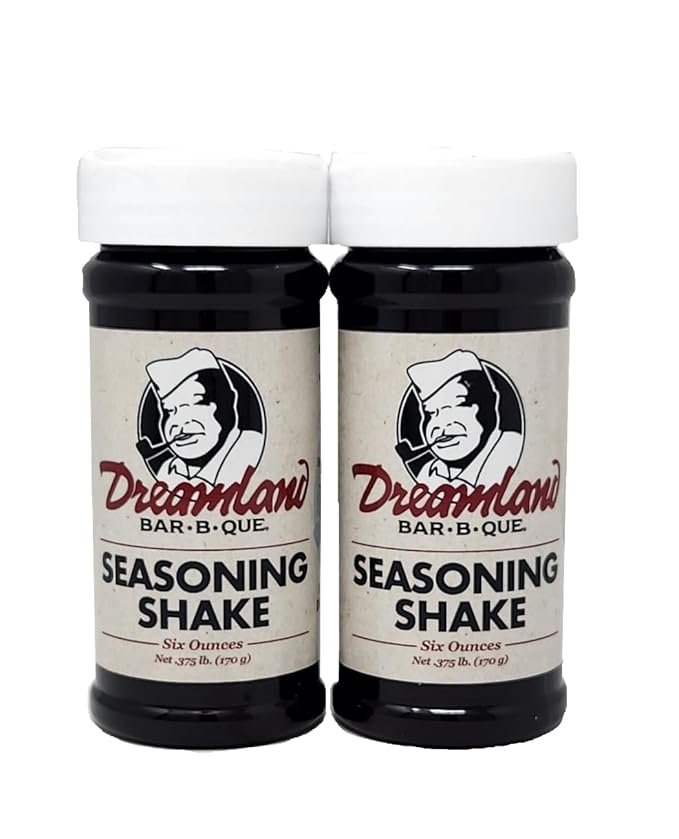 Dreamland Bar B Que Seasoning - 2 6oz containers bbq Barbecue Spice Rub (2-6oz Shake)