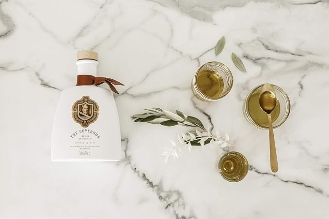 The Governor Limited Edition Extra Virgin Olive Oil - Unfiltered Cold-Pressed Early Harvest Single Origin - Peppery Robust Spicy Notes - Packed with Polyphenols Oleocanthal Antioxidants 500ml
