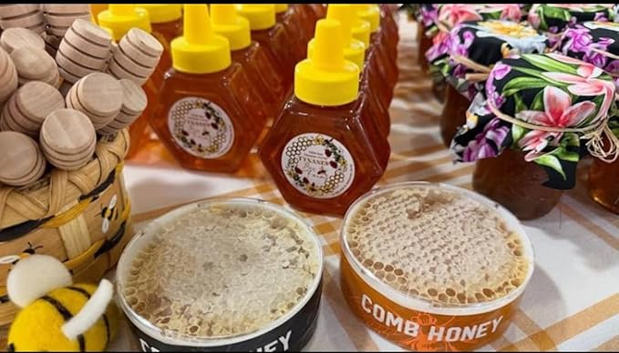 Tynanes Bee Farms 100% Raw Hawaiian Honey Hexagonal Bottle (16 oz)