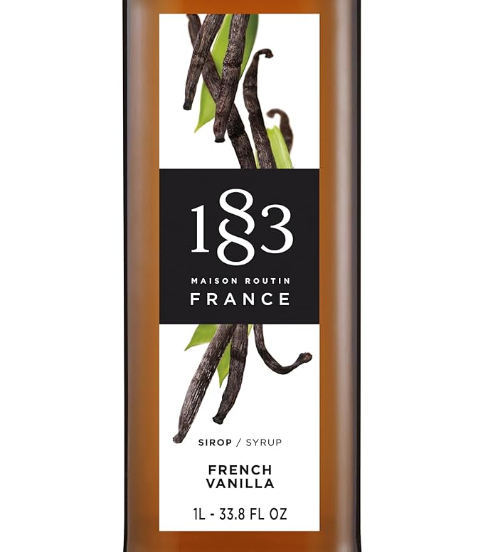1883 French Vanilla Syrup for Drinks Made in France 1 Liter Glass Bottle