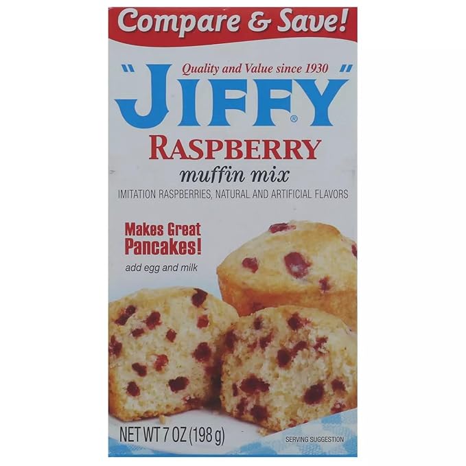 Raspberry Muffin Mix (Pack Of 6) 7 oz. Each - Make Great Pancakes
