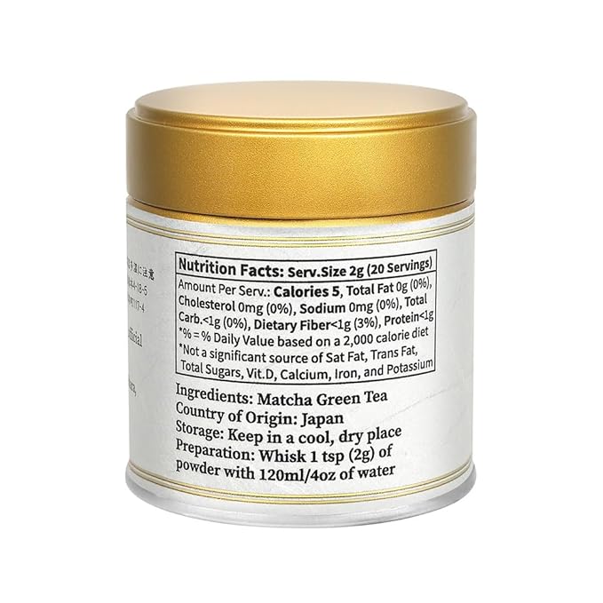 YEDOENSIS Ceremonial Uji Matcha - Japanese Green Tea Ceremonial Uji Matcha Powder Vegan Gluten-Free (40g)