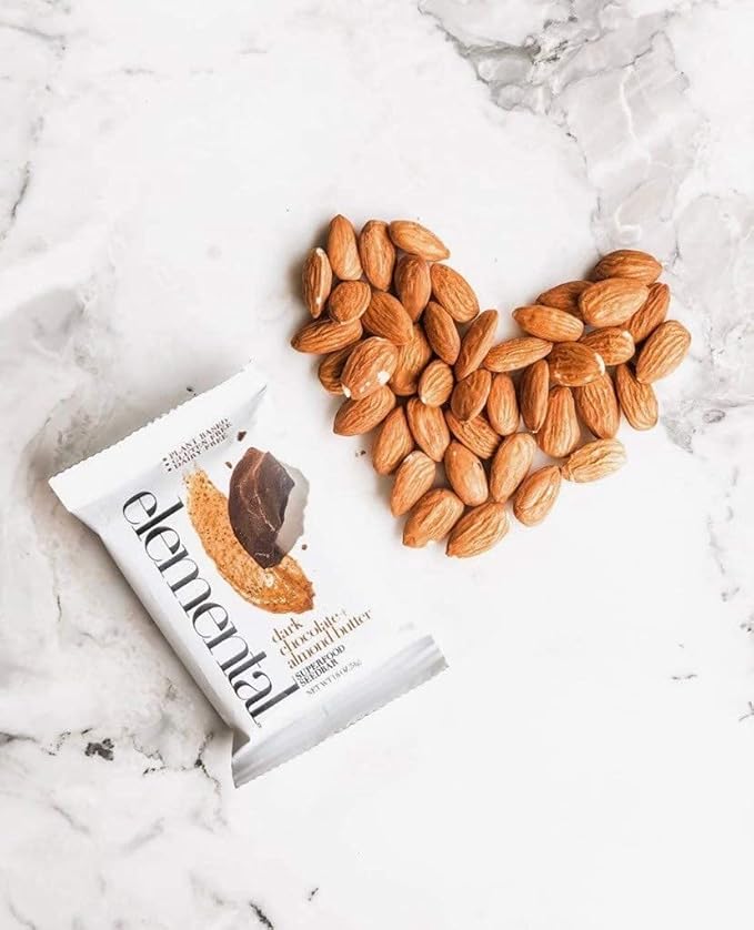 Elemental Superfood Seedbars Dark Chocolate + Almond Butter 1.8 Ounce - 12 Pack 100% Certified Organic Non-GMO Verified Gluten Free Dairy Free Plant Based