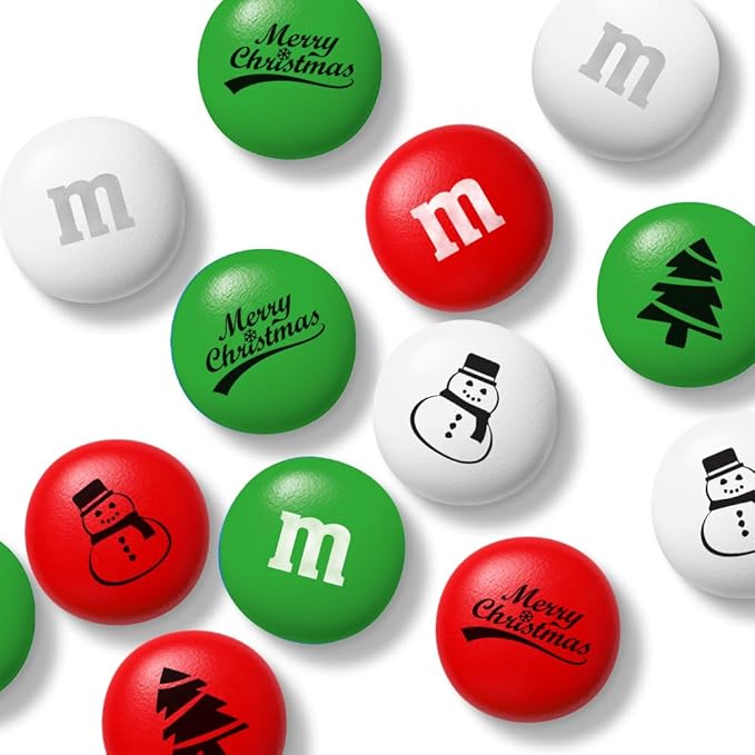 M&ampM'S WORLD Christmas Candy Gift Bags 3-pack for Gifts Holiday Candy Bowls Party Décor and Stocking Stuffers