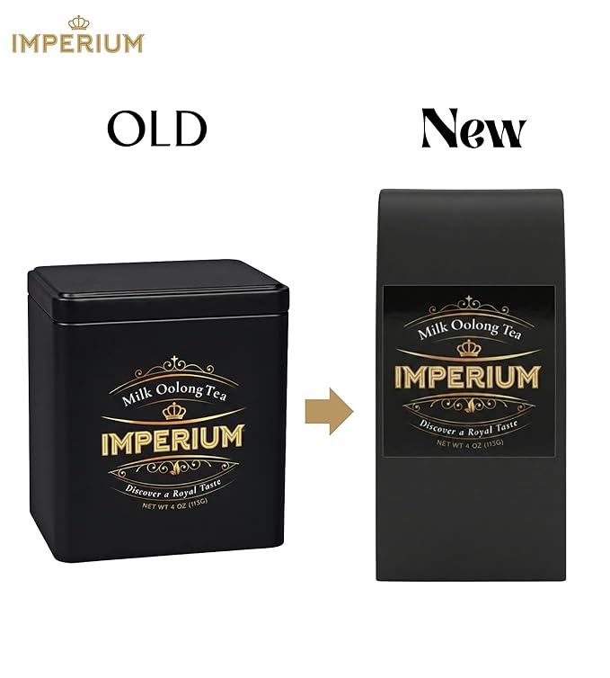 Imperium Milk Oolong Tea Loose Leaf (4oz) Hand-Picked Premium Chinese Oolong Brews 100 Cups Natural Beverage for Everyday Serenity Velvety Smoothness and Creamy Undertones Transcendent Taste