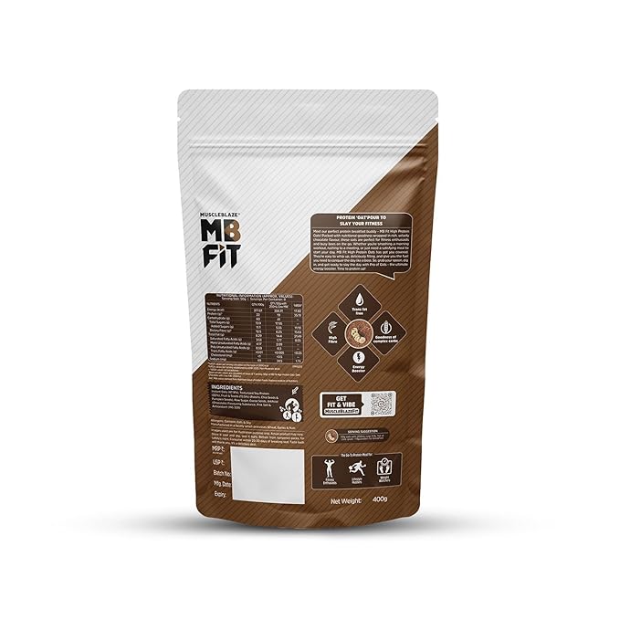 Generic High Protein Oats 400 gm Dark Chocolate | 22 g Protein Rolled Oats Breakfast Cereals for Weight Management