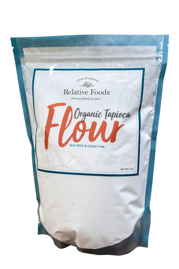 Organic Tapioca Flour - Natural Food Thickener for Soups Sauces &amp Pies - Non-GMO Vegan Allergan &amp Gluten Free Tapioca Flour for Baking - Substitute Tapioca Powder for Corn Starch - 3lbs