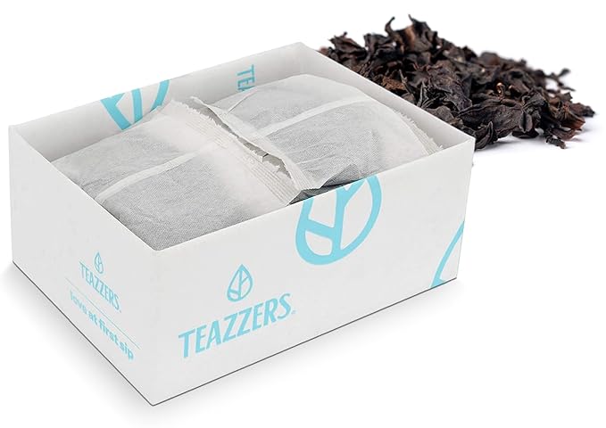Teazzers Premium All-Natural Black Tea Bags – Great for Foodservice Commercial Ice Tea Brewers | Unsweetened USA-Made Bulk Green Tea for Restaurants Cafés &amp Home Brewing (2 Ounce 48 Count)
