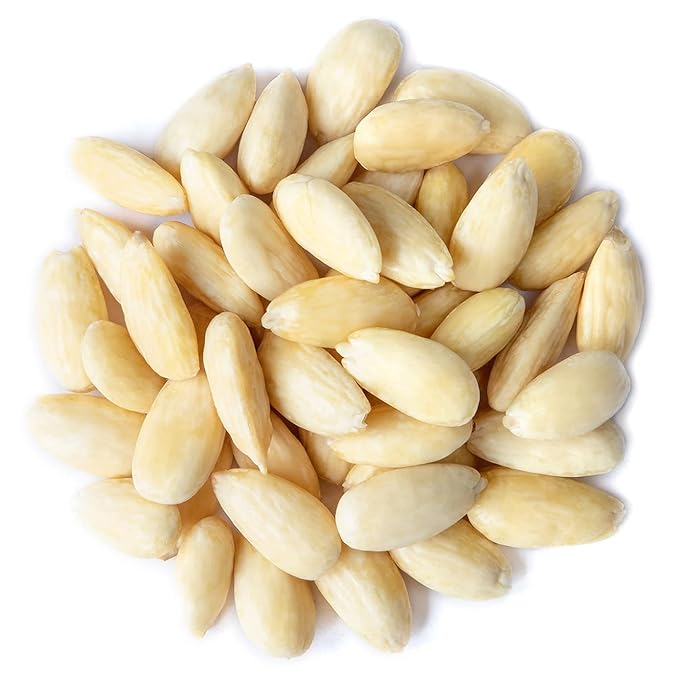 Food to Live Organic Blanched Whole Almonds 16 Pounds - Non-GMO Raw Unpasteurized Unsalted Keto Paleo Kosher Bulk High in Protein Dietary Fiber Vitamin E Manganese and Riboflavin.