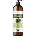 velona USDA Certified Organic Olive Oil - 32 Fl Oz | 100% Pure and Natural Carrier Oil | Extra Virgin Unrefined Cold Pressed | Cooking Dressing Face Hair Body &amp Skin Care | Use Today - Enjoy