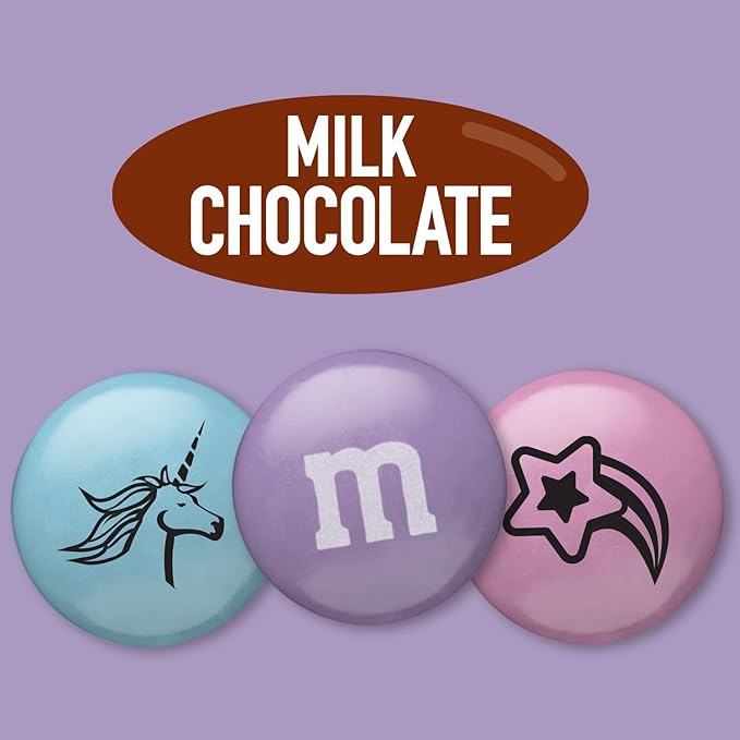 M&ampM’S WORLD Unicorn Printed Milk Chocolate Candy - 5lbs of Bulk M&ampM'S in a Resealable Pack For Birthday Decorations for Girls Unicorn Party Supplies Rainbow Party Favors and More