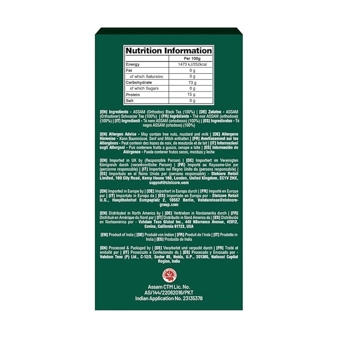 VAHDAM Assam Black Tea Leaves (340g/12oz) 170+ Servings | High Caffeine Non GMO Gluten Free | STRONG MALTY &amp RICH | Pure Unblended Single Origin Black Loose Leaf Tea | Vacuum Sealed