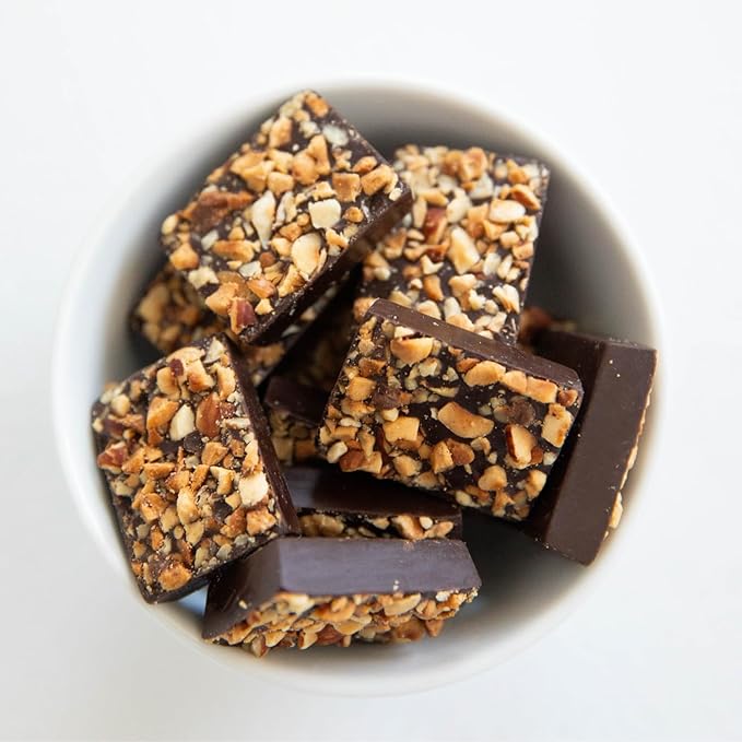 JOJO's Dark Chocolate Hazelnut Filled Healthy Snack Low Sugar Low Carb Gluten Free Paleo &amp Keto Friendly Made with Plant Based Hemp Protein Vegan (4 Count)