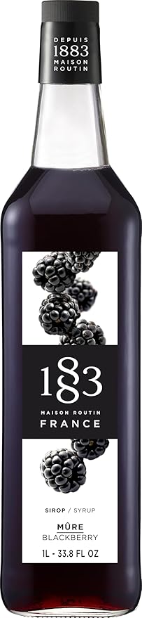1883 Blackberry Syrup for Drinks Made in France 1 Liter Glass Bottle