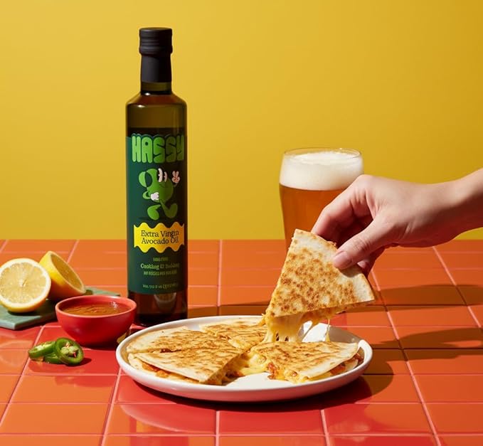 HASSY Extra Virgin Avocado Oil Premium Flavor for Dressings Drizzling &amp Finishing - Non-GMO 17.2 fl oz 510 ML - Created by Avocado Farmers in Mexico - 100% Pure Cooking Oil