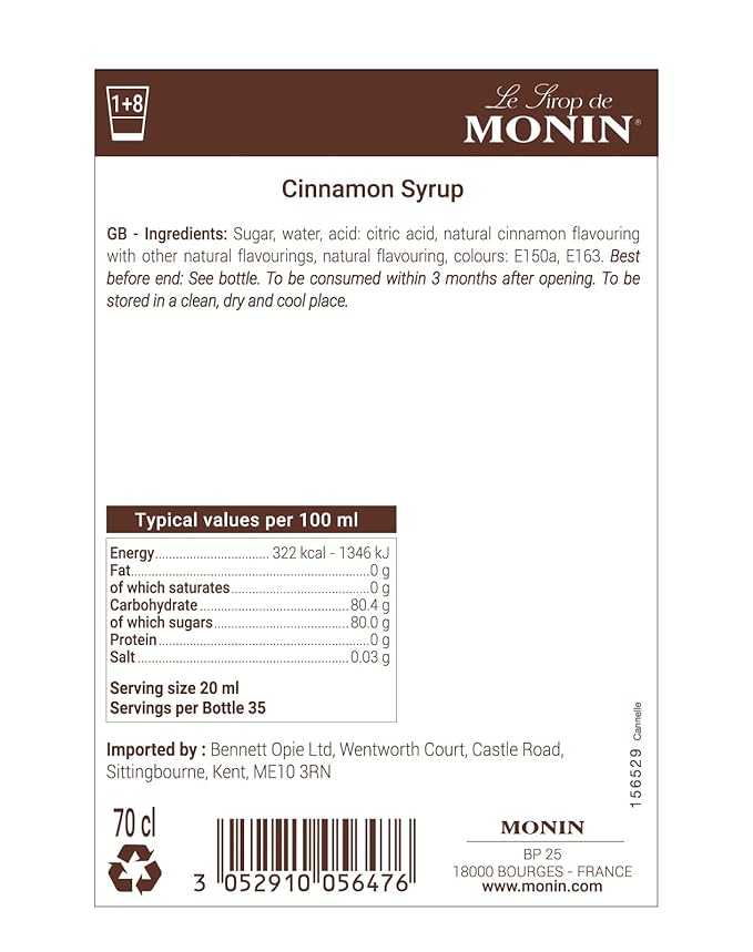 Monin Premium Cinnamon Syrup 700 ml