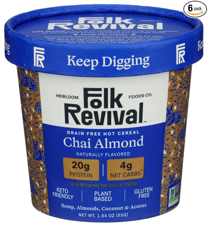 Folk Revival Hot Chai Almond Cereal 1.94 oz (Pack of 6)