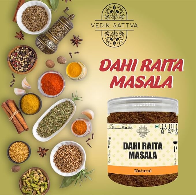 Vedik Sattva Natural Dahi Raita Masala 8.82 OZ / 250 GM | Pack Of 1 Box