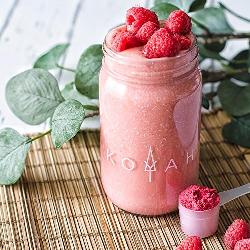 KOYAH - Organic Raspberry Powder 30 Servings (1 Scoop = 15 Raspberries) Freeze-Dried Whole-Berry Powder Equivalent to 450 Raspberries
