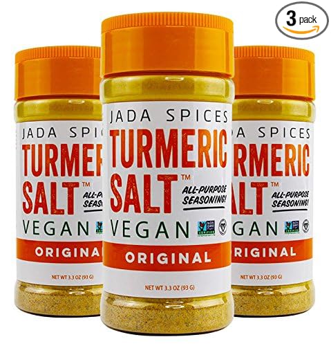 JADA Spices Turmeric Salt Spice and Seasoning - 3PACK Combo - Vegan Keto &amp Paleo Friendly - Perfect for Cooking BBQ Grilling Rubs Popcorn and more - Preservative &amp Additive Free