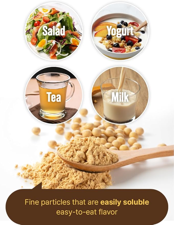 Korean Traditional Fermented Soybean Powder 17.6oz - Nattokinase Source Cheonggukjang Powder Soy Bean Natto Powder 500.0 grams 17.6 Ounce 1