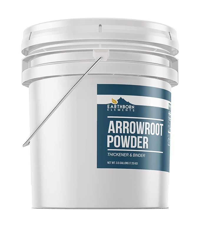 Earthborn Elements Arrowroot Powder 3.5 Gallons Thickener &amp Binder Corn Starch Alternative