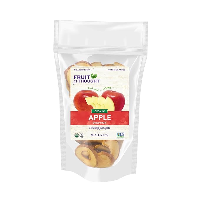 Fruit for Thought Dried Fruit (Organic Dried Apple 8 Ounce (Pack of 2))