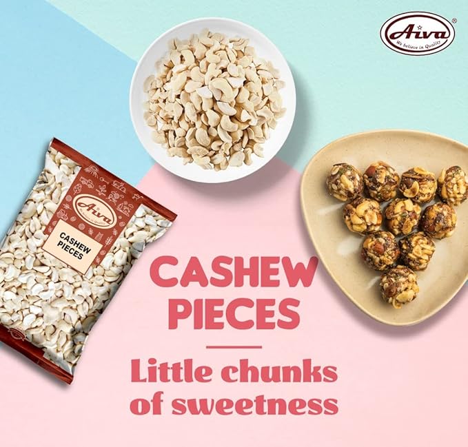 AIVA - Cashew Pieces Raw Premium Grade 10 lb Bulk Unroasted &amp Unsalted Cashews for Cooking Baking &amp Topping