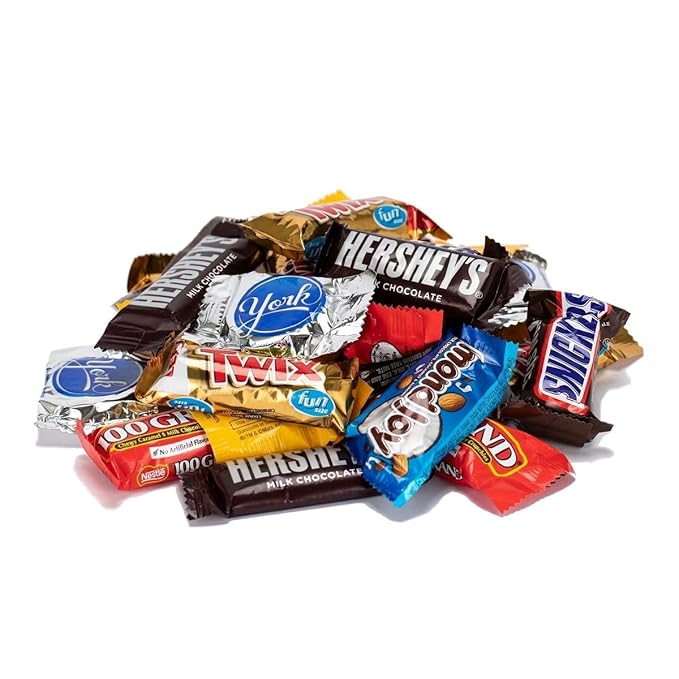 Assorted CHOCOLATE Candy Mix (3 Lbs.) Individually Wrapped Fun Size Assortment Great for Mother's Day Home &amp Office Parties (Fun Size)