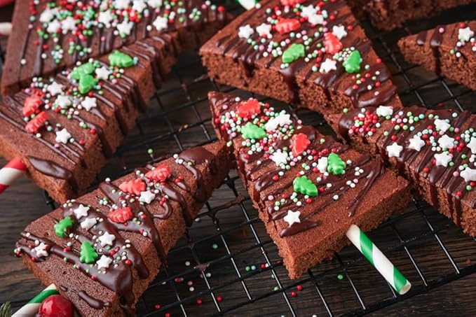 Christmas Sprinkles - 1.2 Pounds - Bulk Red and Green Tree Confetti - Holiday Sprinkles for Cookie Decorating - Christmas Jimmies for Gingerbread Cookies Baking Cupcakes