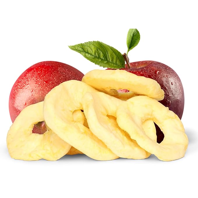 Dried Apple Rings by Its Delish 24 OZ Jumbo Container | Soft Moist Apple Rings - No Sugar Added | Unsweetened Dried Apples Slices Fruit Snacks | Vegan Kosher
